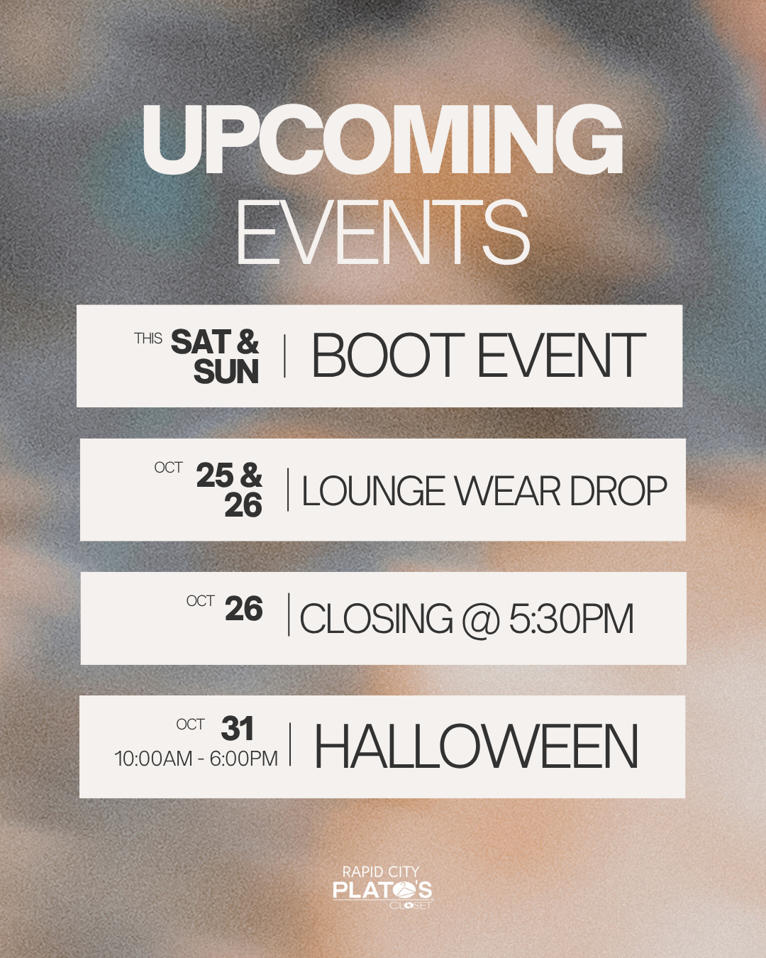 Upcoming Events